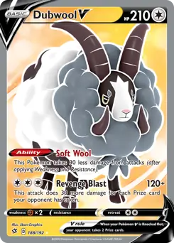 Full Art Dubwool V 188 Normal