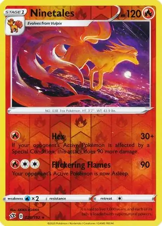 Ninetales Reverse Holo 025 Normal