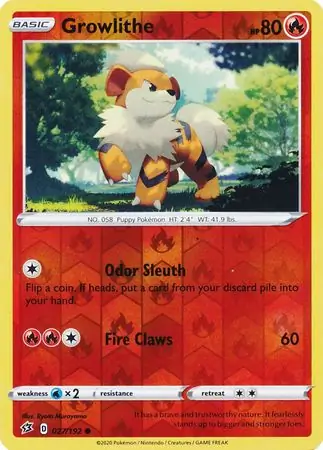 Growlithe Reverse Holo 027 Normal