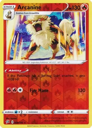 Arcanine Reverse Holo 028