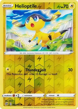 Helioptile Reverse Holo 063 Normal
