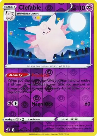 Clefable Reverse Holo 075 Normal