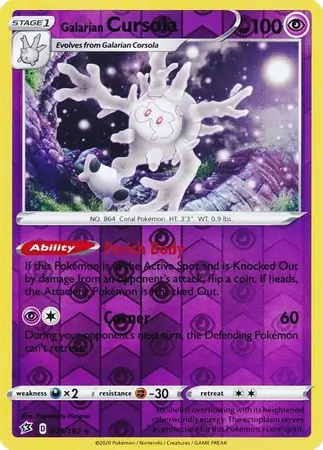 Galarian Cursola Reverse Holo 079