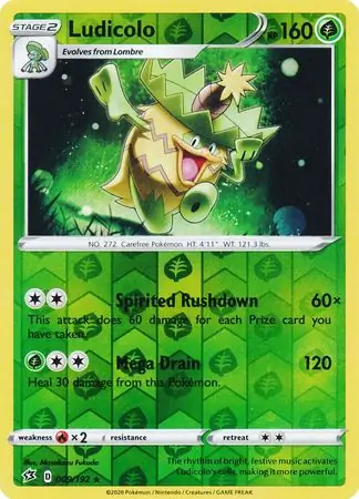Ludicolo Reverse Holo 009