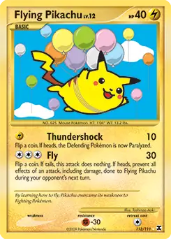 Flying Pikachu Secret 113 Normal