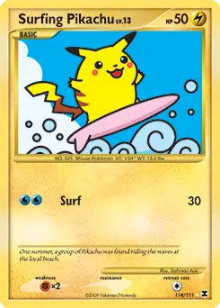 Surfing Pikachu Secret 114