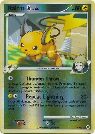 Raichu GL Reverse Holo 31 Normal