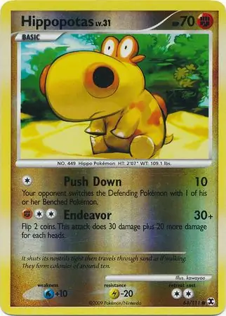 Hippopotas Reverse Holo 64 Normal