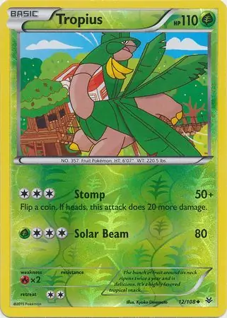 Tropius Reverse Holo 12 Normal