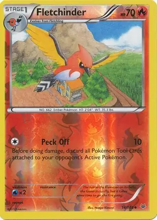 Fletchinder Reverse Holo 14 Normal