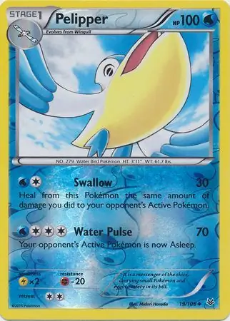 Pelipper Reverse Holo 19 Normal