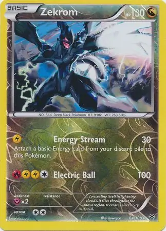 Zekrom Reverse Holo 64 Normal