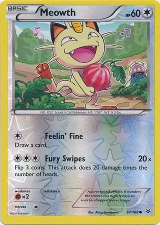 Meowth Reverse Holo 67 Normal