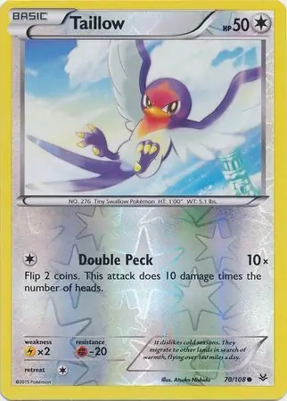 Taillow Reverse Holo 70 Normal