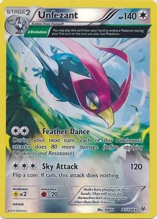 Unfezant Reverse Holo 81