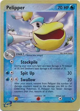 Pelipper Reverse Holo 19 Normal
