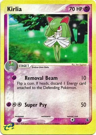 Kirlia Reverse Holo 34