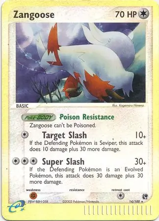 Zangoose Reverse Holo 14