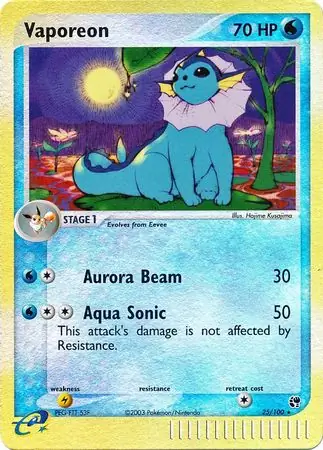 Vaporeon Reverse Holo 25 Normal