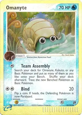 Omanyte Reverse Holo 70 Normal
