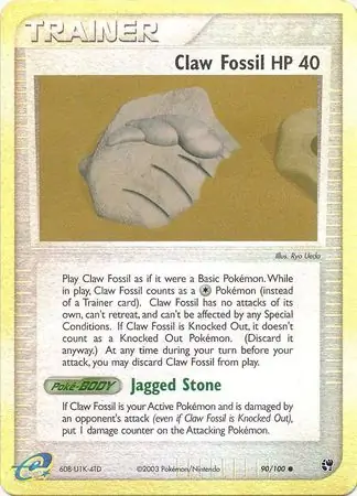 Claw Fossil Reverse Holo 90 Normal
