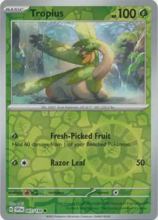 Tropius Reverse Holo 007 Normal