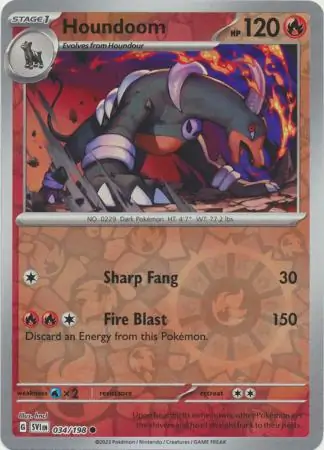 Houndoom Reverse Holo 034