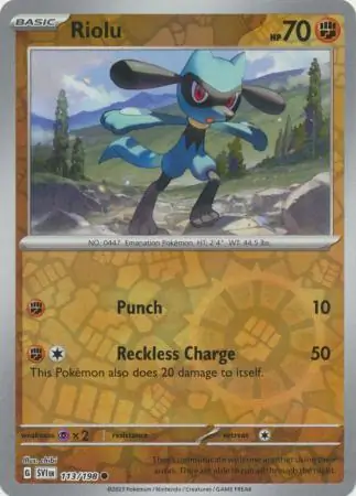 Riolu Reverse Holo 113 Normal