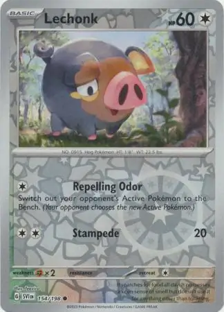 Lechonk Reverse Holo 154 Normal