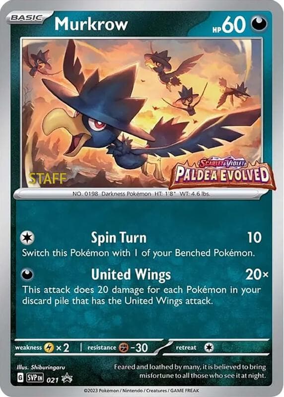 Murkrow Staff Prerelease 021