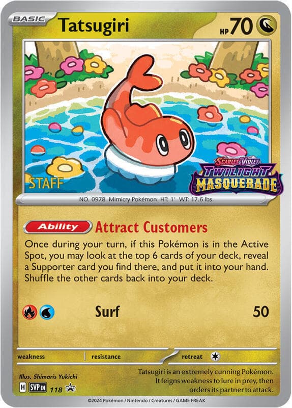 Tatsugiri Staff Prerelease 118