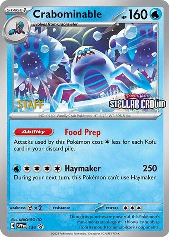 Crabominable Staff Prerelease 134 Normal