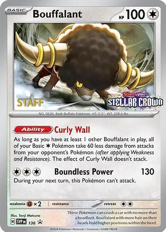 Bouffalant Prerelease Staff 136