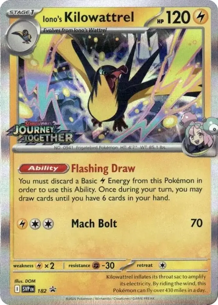 Iono's Kilowattrel Prerelease 182