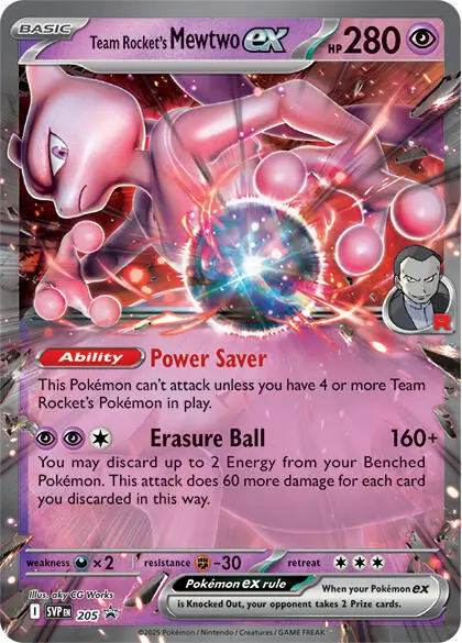 Team Rocket's Mewtwo ex 205