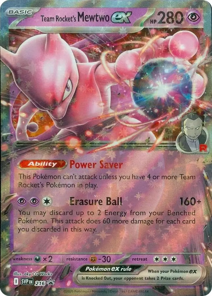 Team Rocket's Mewtwo ex 216 Normal