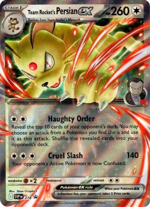 Team Rocket's Persian ex 218 Normal