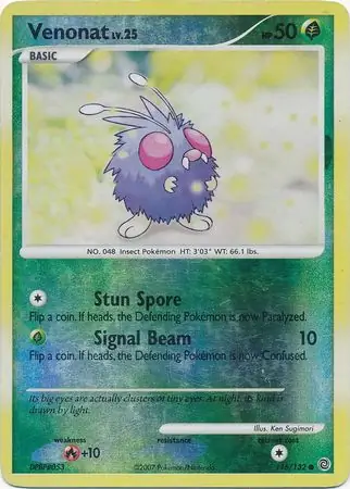 Venonat Reverse Holo 116 Normal