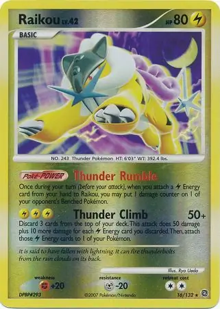 Raikou Reverse Holo 16