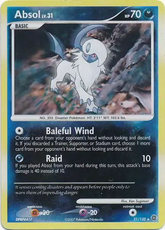 Absol Reverse Holo 21 Normal