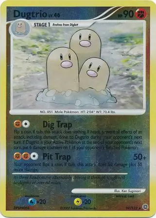 Dugtrio Reverse Holo 24 Normal