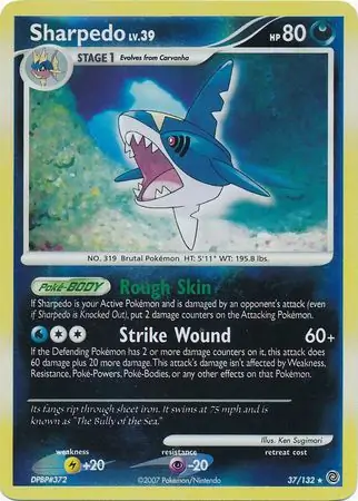 Sharpedo Reverse Holo 37 Normal