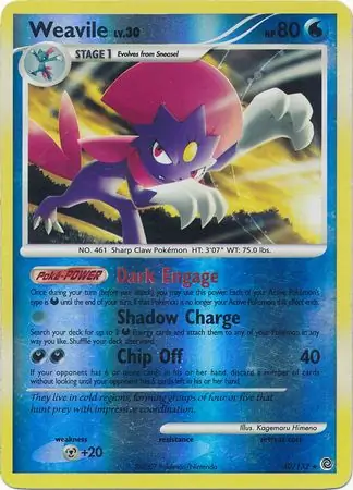 Weavile Reverse Holo 40 Normal
