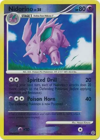 Nidorino Reverse Holo 57 Normal