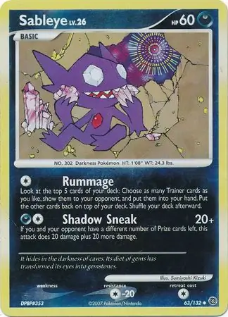 Sableye Reverse Holo 63 Normal