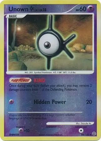 Unown K Reverse Holo 68