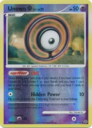 Unown O Reverse Holo 70