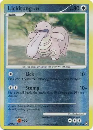 Lickitung Reverse Holo 91 Normal