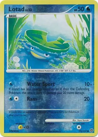 Lotad Reverse Holo 92 Normal