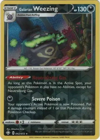 Galarian Weezing Reverse Holo 042